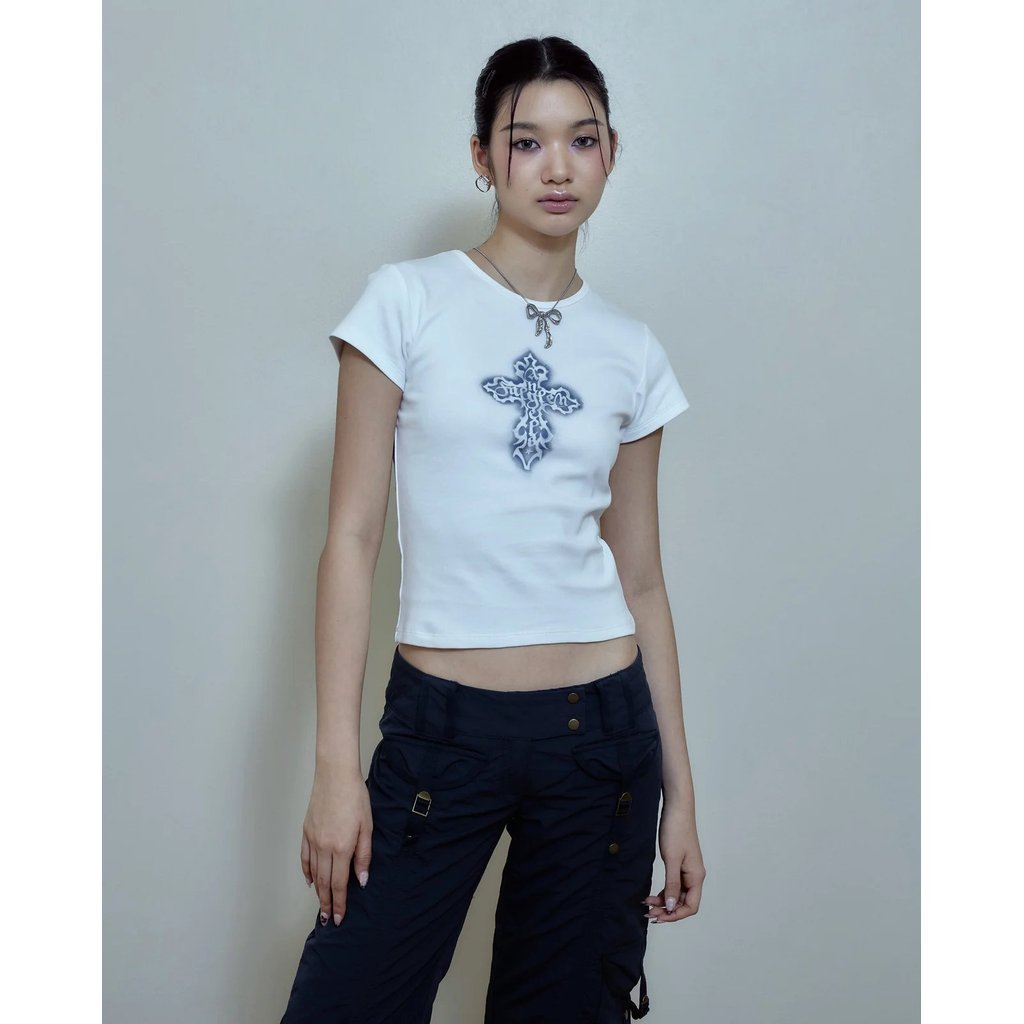 เสื้อยืด FALLEN ANGELS CROSS (สีขาว)