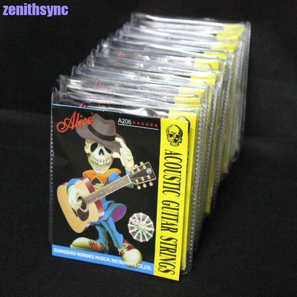 ZENITHSYNC Alice Guitar Strings, Steel A206 Series Acoustic Guitar Strings, Strings 0.28mm Good Soun