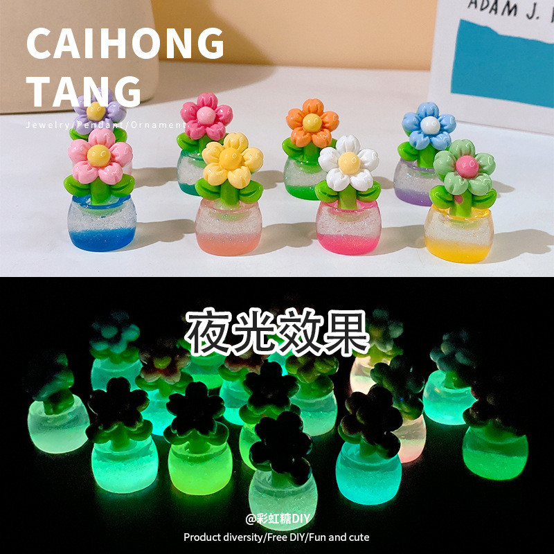 จําลองขนาดเล็กส่องสว่างกระพริบดอกไม้กระถางพืช ทําเอง ดอกไม้กระถางต้นไม้ตกแต่งบ้านตกแต่งรถโฮมเมด