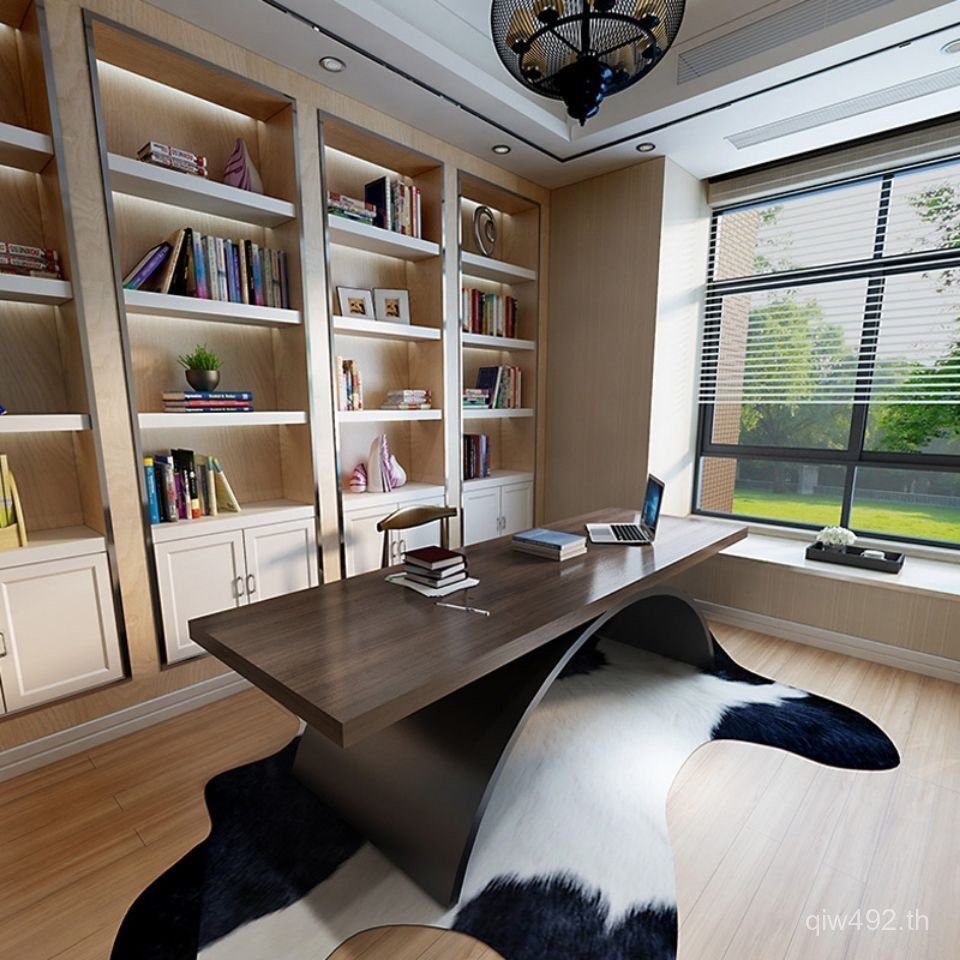 โต๊ะ Nordic Bos Iron Art ไม้เนื้อแข็งโน้ตบุ๊ค Moon โต๊ะขา Workbench loft โต๊ะคอมพิวเตอร์ Creative 2P