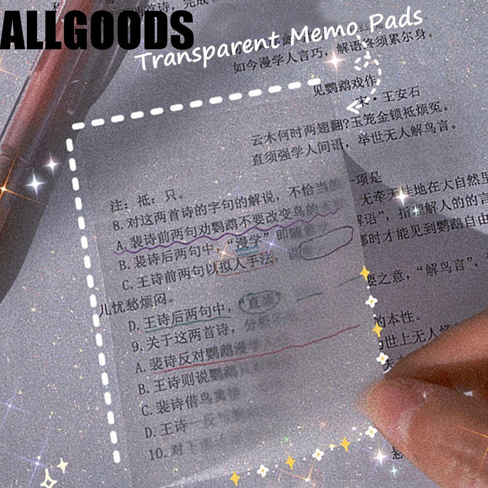 ALLGOODS Sticky Notes กันน้ํา Creative Notepad สํานักงานอุปกรณ์การเรียน Self กาวทุกวัน To Do List