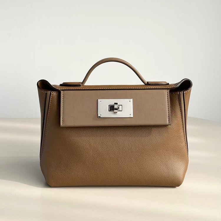 ฮาร์ดแวร์เหล็ก Evercolor กระเป๋าสะพายข้าง Messenger หนังวัวคุณภาพดี