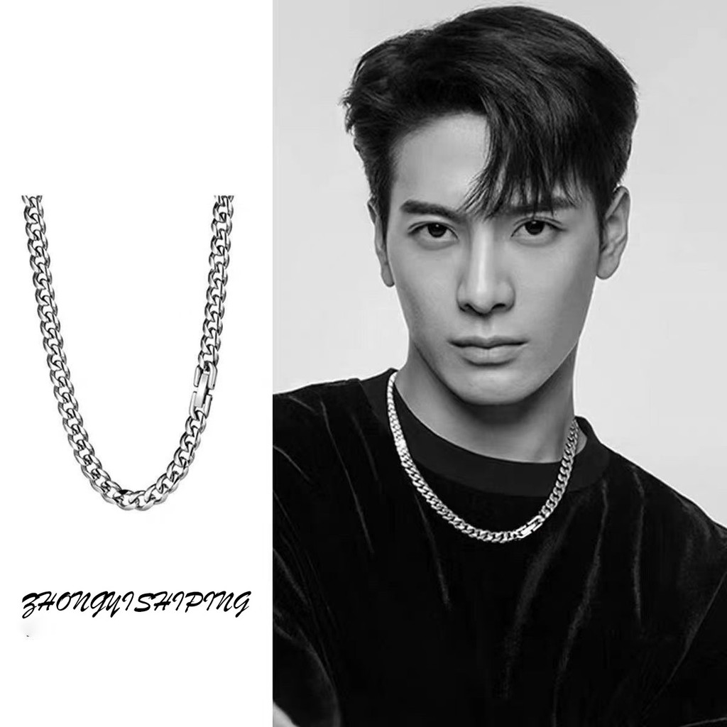 [HCM]สร้อยคอผู้ชายเหล็กไทเทเนียม Cool และ Masculine หนา 10 มม. DDC10LY19