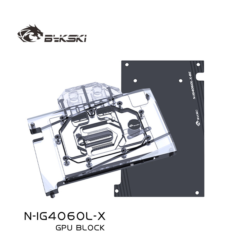 Bykski N-IG4060L-X GPU Water Block ใช้สําหรับสีสัน RTX 4060 Meow / Ultra W OC 8GB การ์ดระบายความร้อน