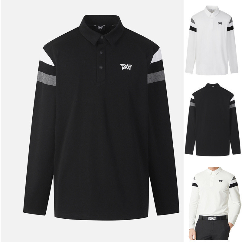 [PXG] Golf Mens Long-Sleeved Slim-Fit Fashion Quick-Drying Breathable High Elastic Jersey (CX2432) A