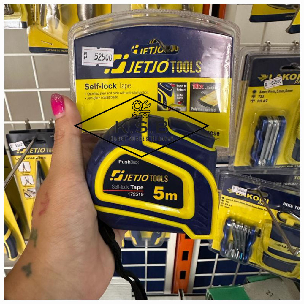(172519) มิเตอร์ 5 ม. / ล็อคตัวเอง 5 ม. x 19 มม. JETJO TOOLS / LAKONI PRO JetjoTools Meter 7.5 เมตร 