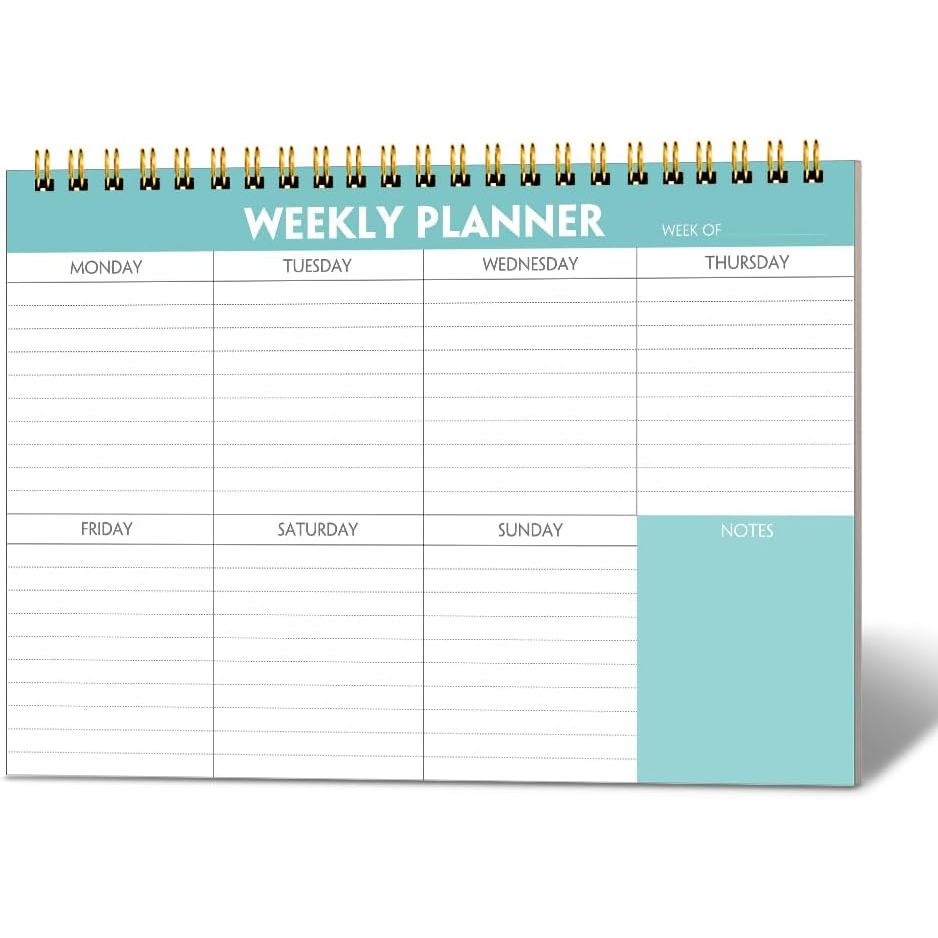 สมุดบันทึกวางแผนรายสัปดาห์ - 7" x 10" แผ่นรายสัปดาห์ Habit Tracker Journal สําหรับผู้ชายและผู้หญิง, 