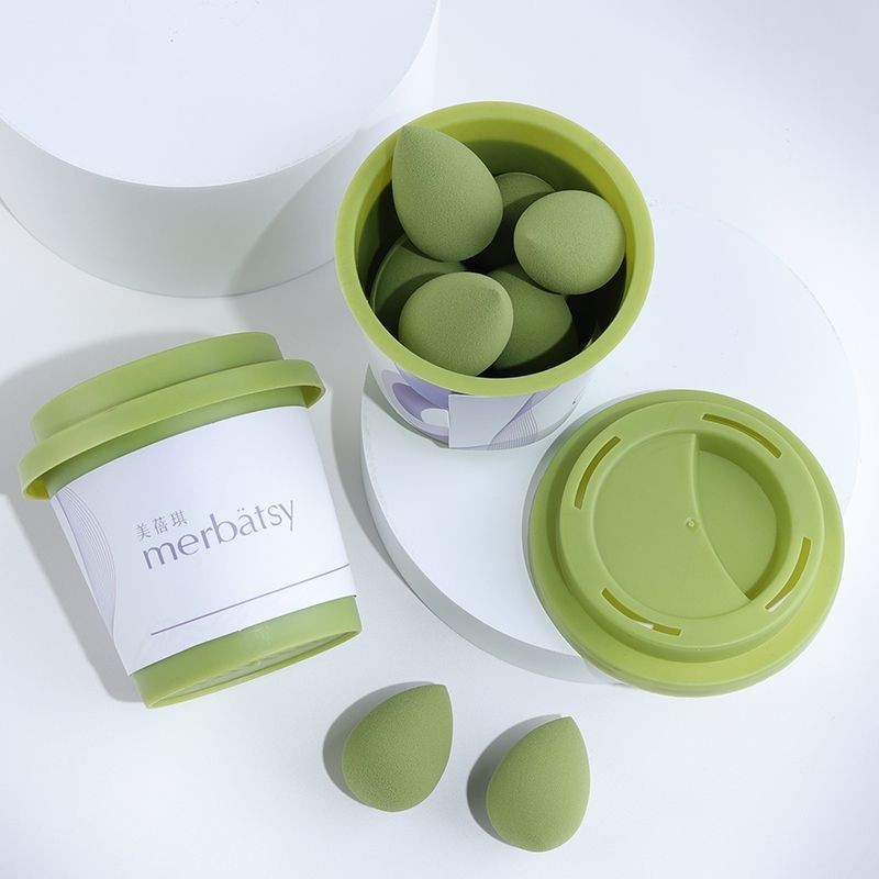 MINI Beauty Egg 9 ชิ้นถ้วยกาแฟเก็บคอนซีลเลอร์ Foundation เฉพาะบางส่วน Eye รายละเอียด Super Soft MINI