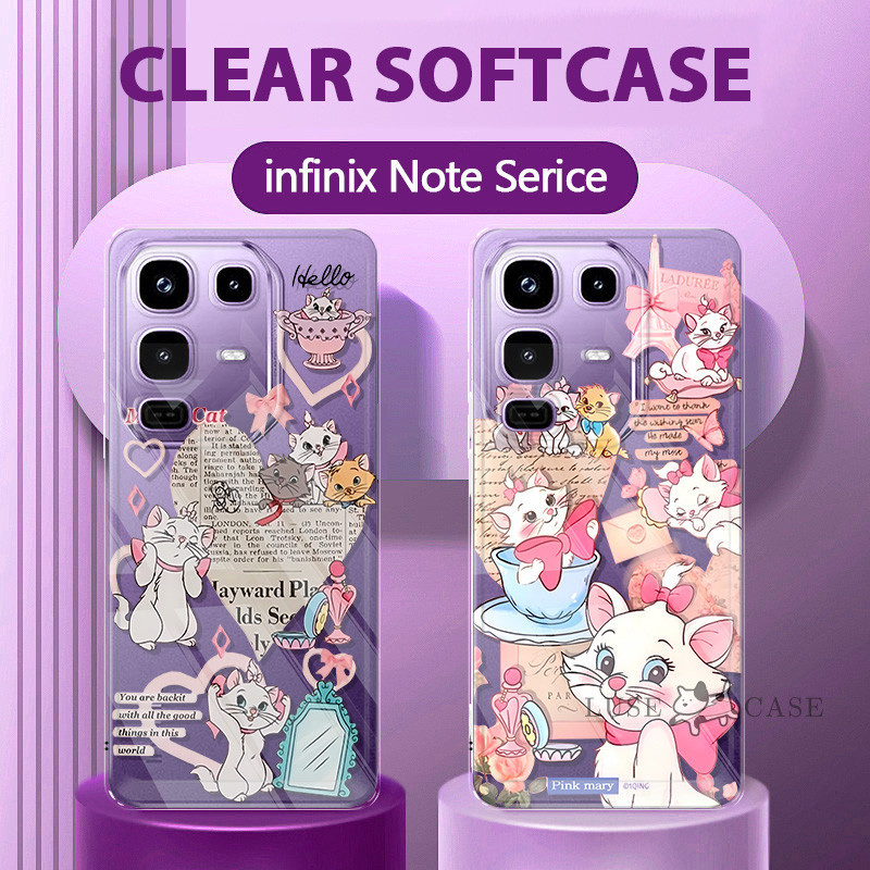 HP ล่าสุด Girls Catmary Premium Case Infinix Note 50 Pro 5G 30 40 Pro Plus 5G 40 4G Tk เคสโทรศัพท์น่