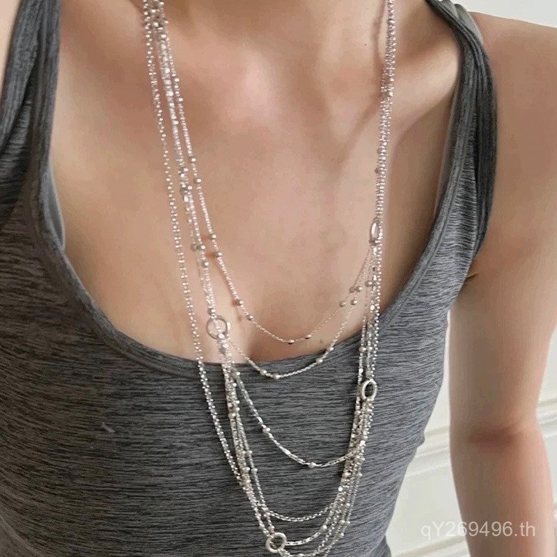 แฟลช Zhang Yuema สร้อยคอทั้งหมดแนะนําโซ่ยาว Galaxy que Multi-Layer Stacking Dale น้ําตก * Picn พู่หล