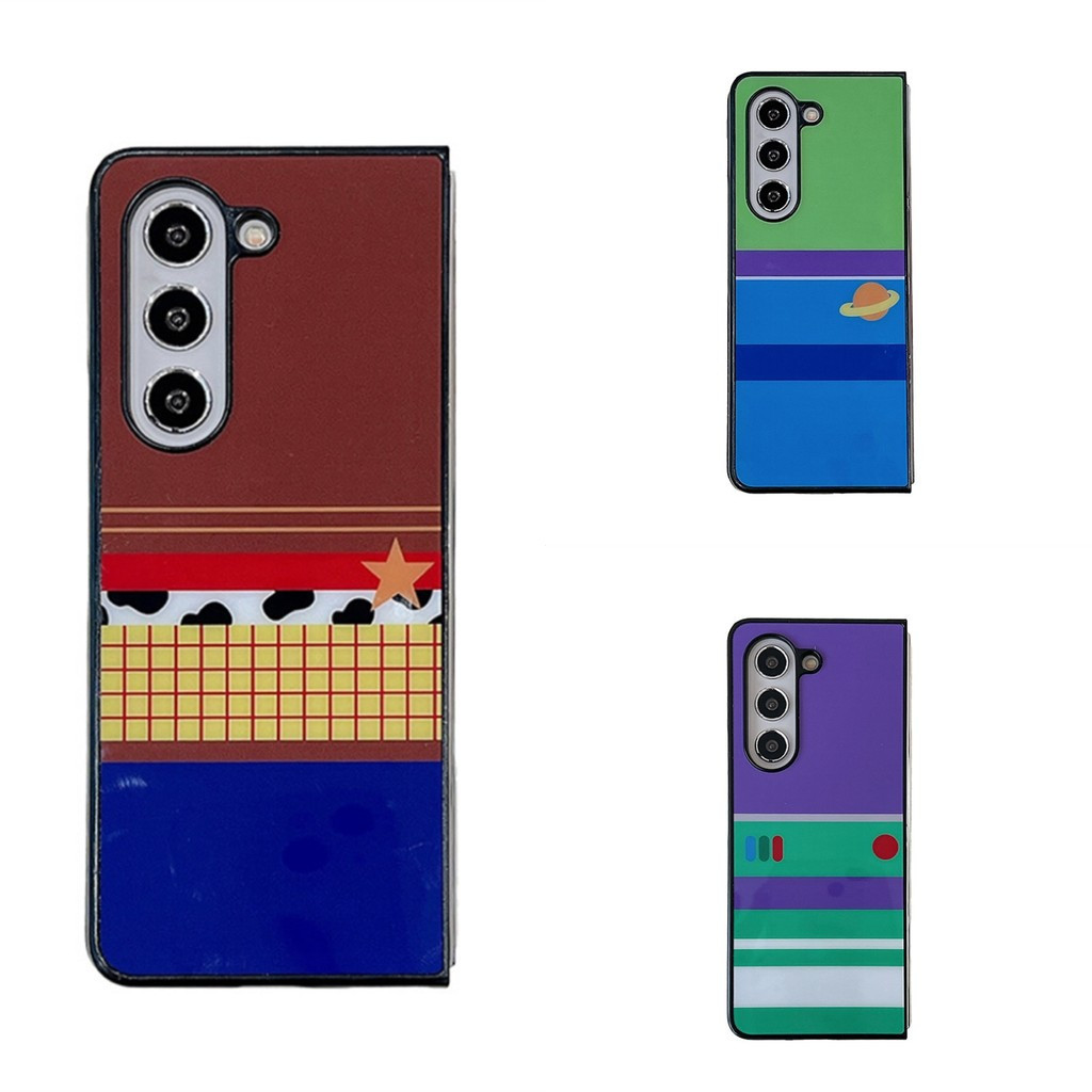 เชิงนามธรรม Woody Buzz Lightyear เคส Samsung Galaxy Z Fold 7 6 5 4 3 ป้องกันการตก อ่อนนุ่ม Case