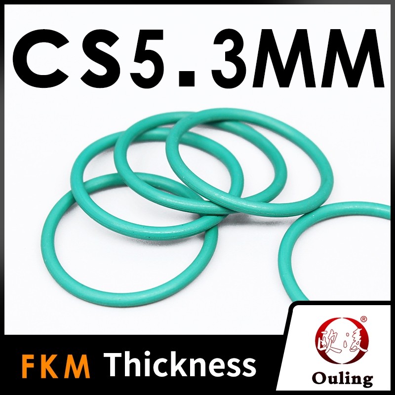 Ouling CS5.3mm สีเขียว FKM ID25-365mm Fluororubber FPM โอริงซีลแหวน