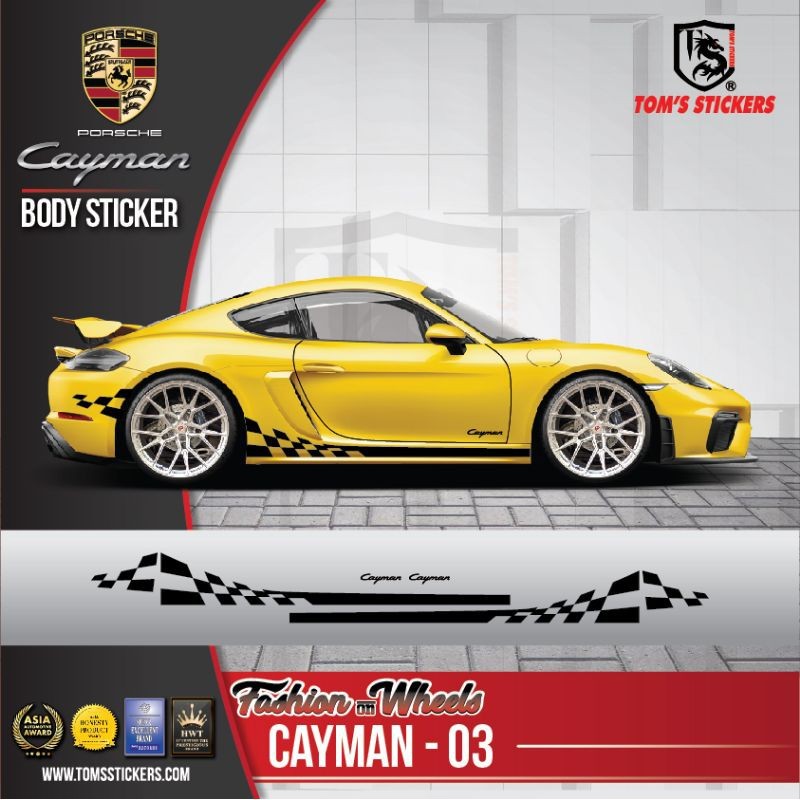 PORSCHE CAYMAN สติ๊กเกอร์ตัวรถ ชุด CAYMAN - 03