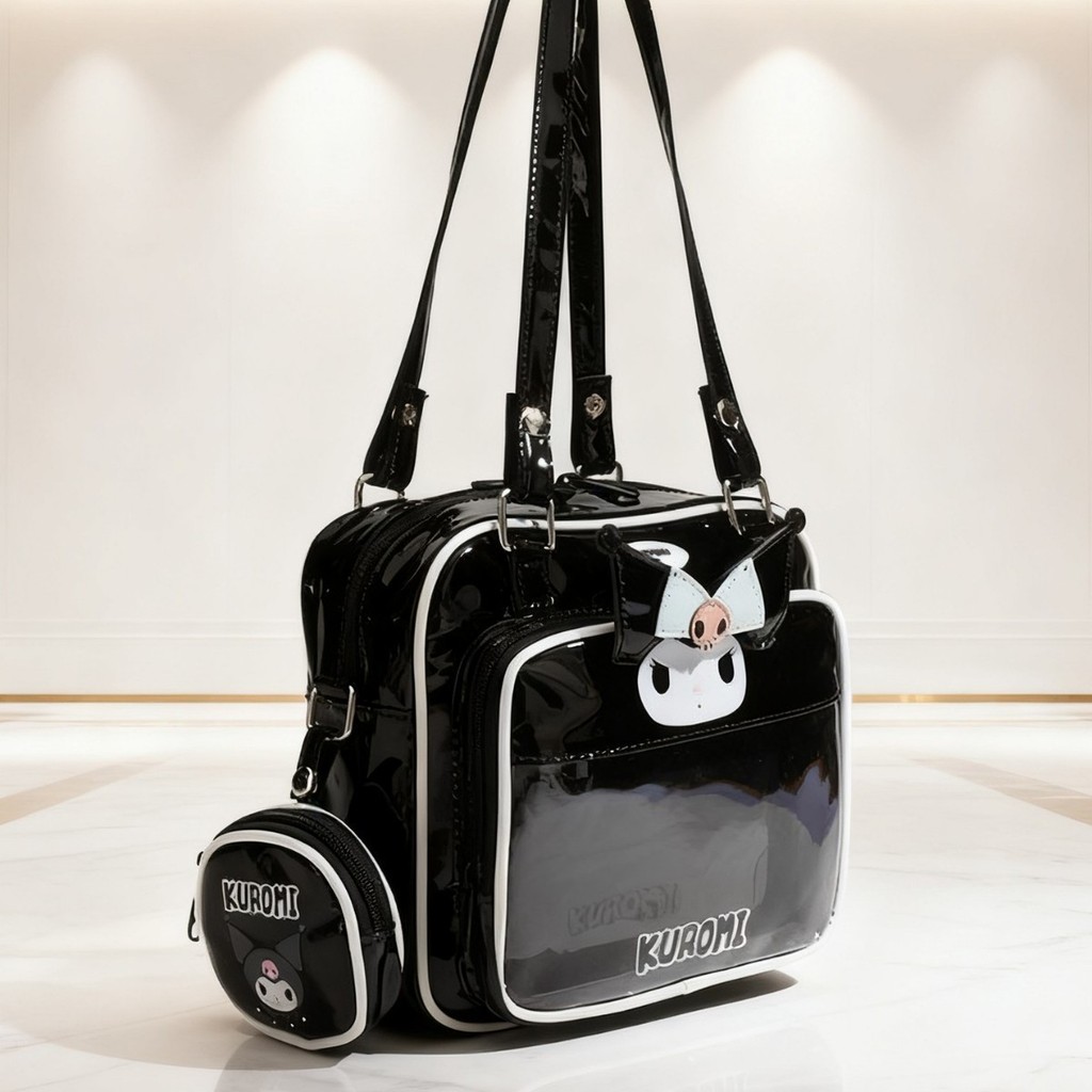 ขนมญี่ปุ่น Kuromi Corn Dog Pain Bag JK กระเป๋าถือหญิงน่ารัก Big-Eared Dog กระเป๋าสะพายนักเรียนกระเป๋