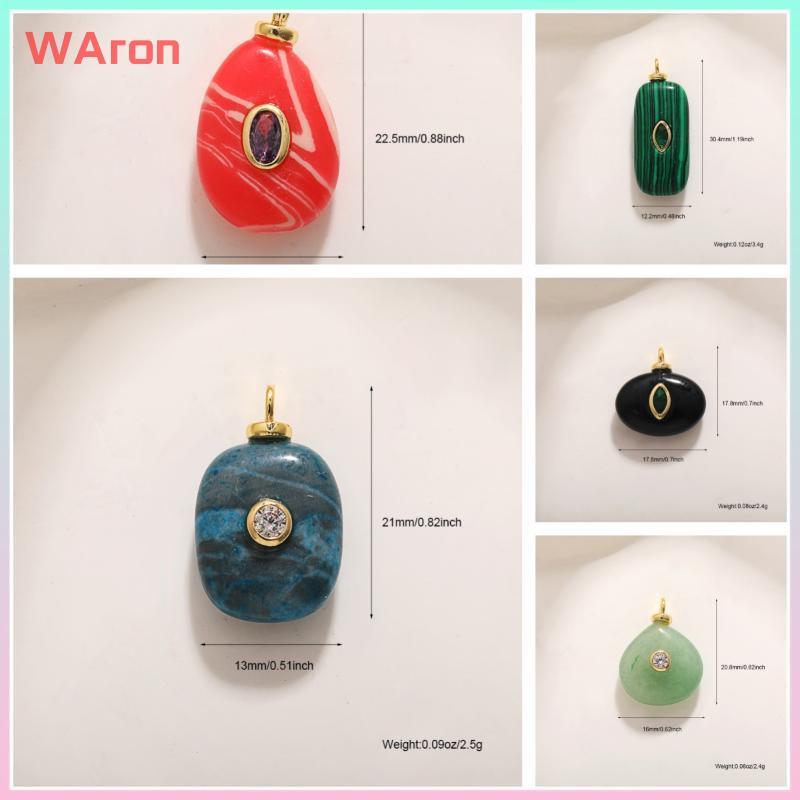 [WAron] เพทายสีทอง Bling สำหรับต่างหู สร้อยคอ กะลาcis พวงกุญแจ และอัญเชิญเครื่องประดับ DIY