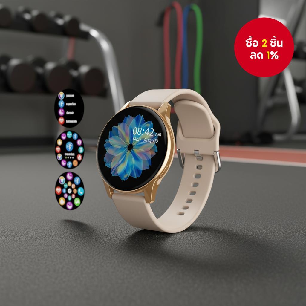 นาฬิกาอัจฉริยะ Amazfit Active 2 รุ่น 2025, T2 Pro, กันน้ํา, รองรับการโทรผ่านบลูทูธ, วัดอัตราการเต้นข