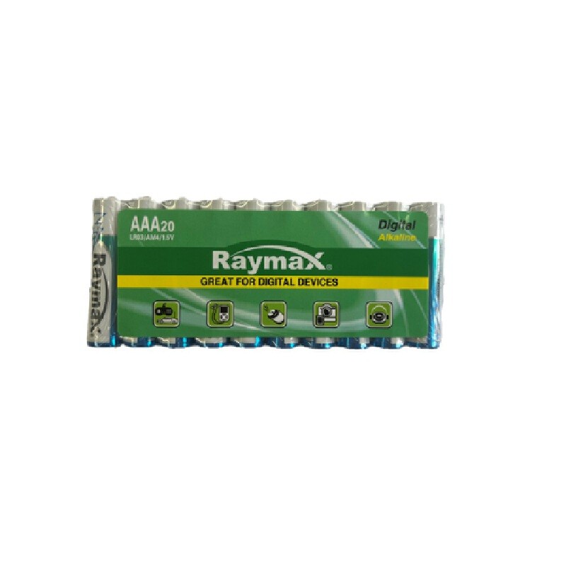 RAYMAX ถ่านอัลคาไลน์ AAA รุ่น LR03/20S ขนาด AAA แพ็ค 20 ก้อน