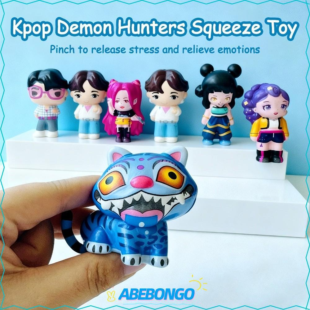 ABEBONGO Kpop Demon Hunters ของเล่นบีบ, Derpys|รูปปั้นอะนิเมะของเล่นสกุชชี่ป้องกันความเครียด​​, นําก