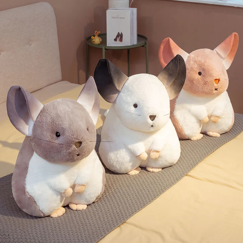 Hamster Pillow Cute Plushy Chinchillas Plush Doll Soft Toy Stuffed Animals Mascot for Kids Christmas