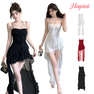 Hotpink ส่งจาก Bangkok🔥 ชุดเดรสแฟชั่นผู้หญิง ชุดเดรสผ่าท่อนบ…