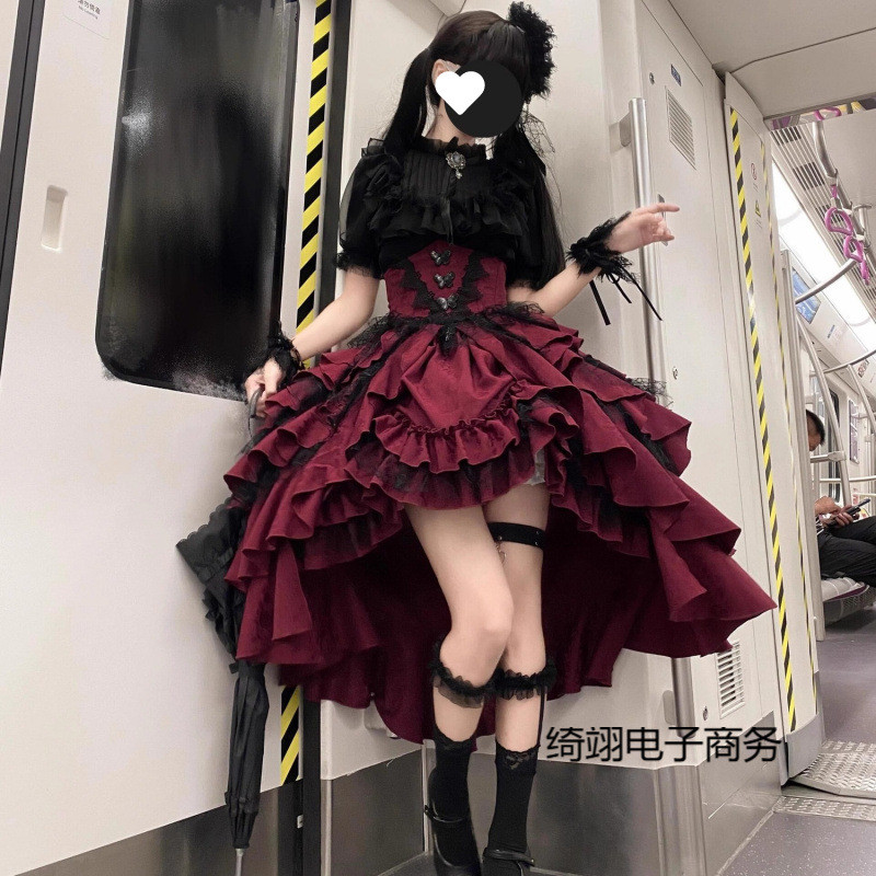ชุดcosplay Gothic Lolita สำหรับHALLOWEEN และCHRISTMAS ลุค.dark gothic slim-fit
