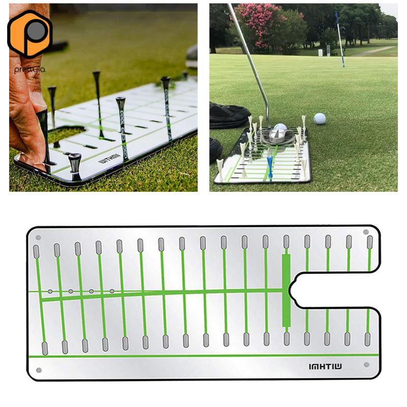 Prettyia Golf Putting Mirror อุปกรณ์ฝึกPuttingและสวิง กอล์ฟ เหมาะสำหรับใช้ในร่มและกลางแจ้ง สไตล์ผู้ชาย — صورة 3