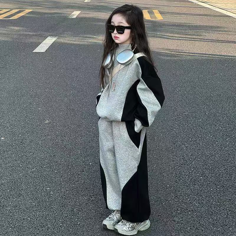 【YAOEENH】ชุดกีฬาหลวมๆ สไตล์แคชวล สำหรับเด็กหญิง ขนาด 120-170 ซม. - รูปที่ 2