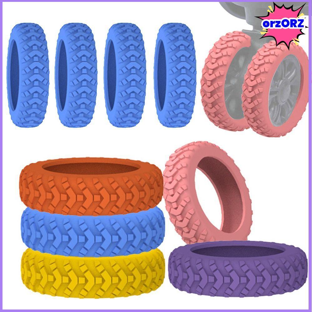 ออร์ซ 8ชิ้น/เซ็ตกระเป๋าเดินทางล้อป้องกัน,กระเป๋าเดินทางอะไหล่เพลาลดล้อกระเป๋าเดินทางล้อรองเท้า,ซิลิโคนเสียงเงียบรถเข็นกล่องล้อปก