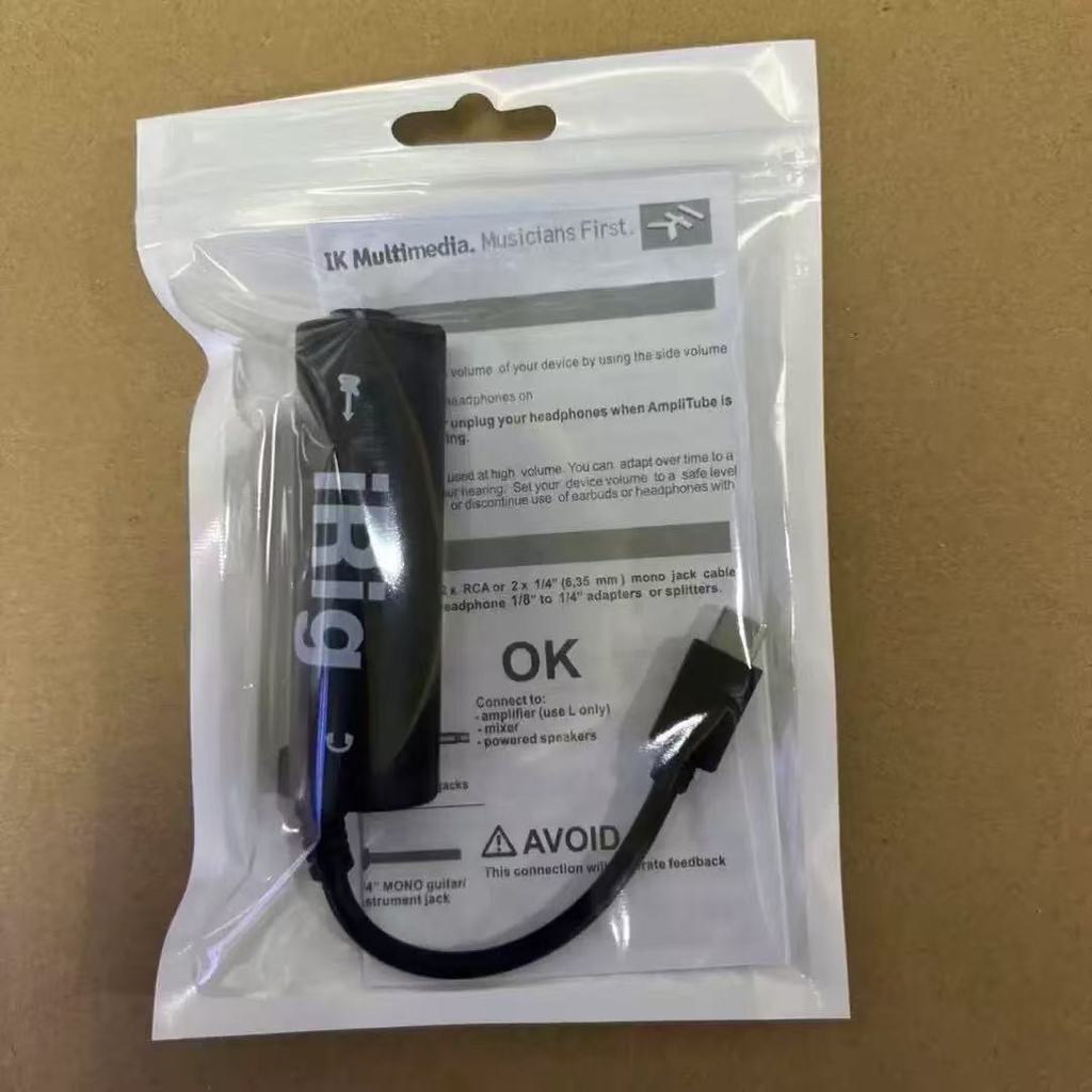 iRig AmpliTube Effect Guitar อุปกรณ์เพิ่มเอฟเฟคเสียงต่อกีต้าร์ กับ iPhone Typc-c Black