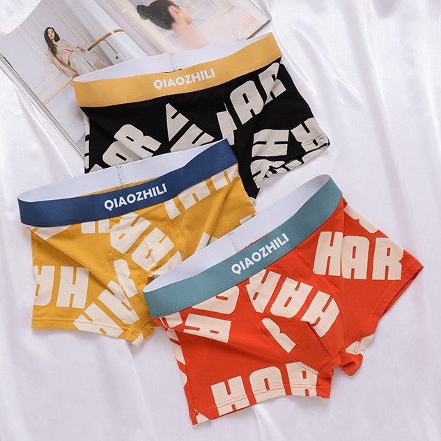 3PCS 45-95kg กางเกงขาสั้นผ้าฝ้ายผู้ชาย 2025 สไตล์ใหม่หลวม Comfort กีฬา Breathable ชุดชั้นใน M-3XL KB