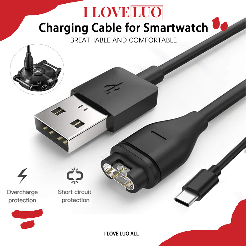 สายชาร์จ Tpye-C/USB for Garmin Venu 3 165 965 955 945 265 570 Fenix7 7S 6 6S 6X 5 Instinct2 Vivoactive 6 5 4s Venu Sq