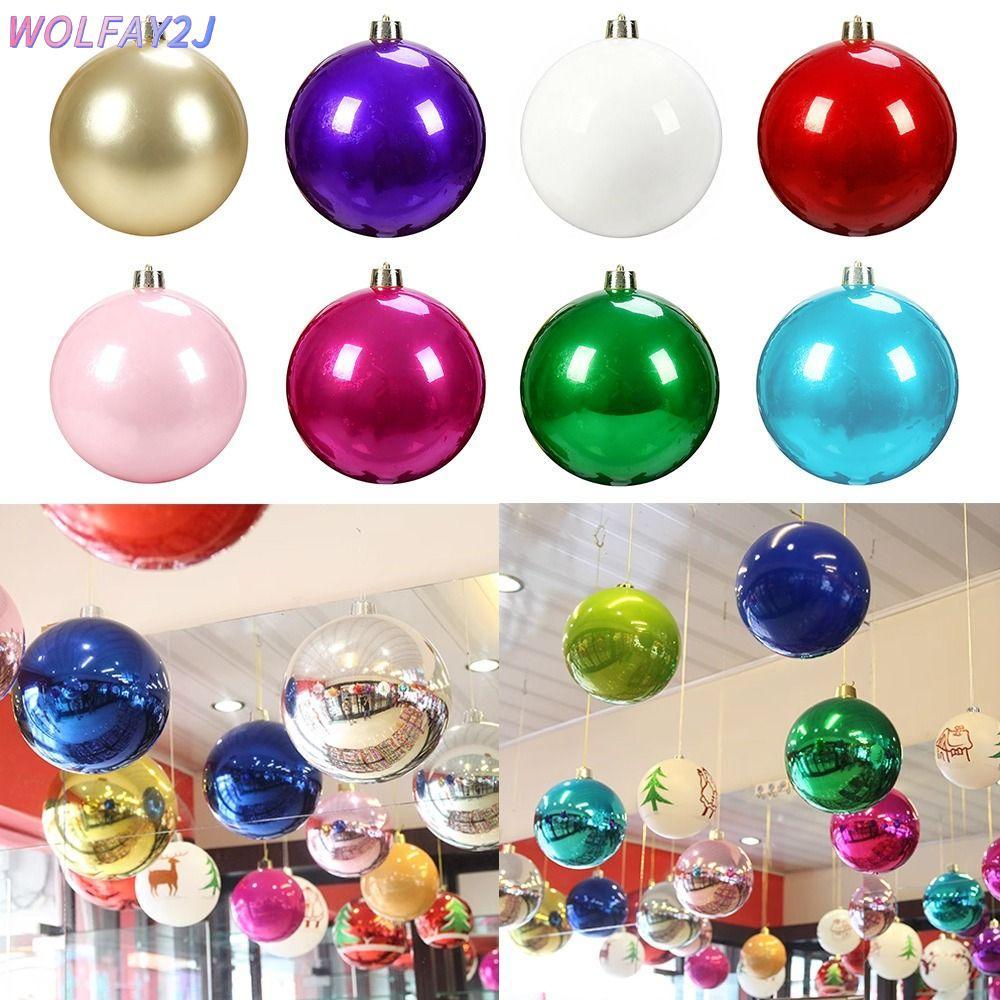 WOLFAY2J Christmas Ball, 15CM Pearlescent Pearlescent Ball, Arrangement Plastic Ball Shape Christmas