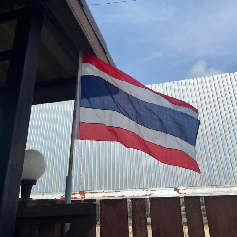 【จัดส่งจากประเทศไทย】ธงชาติไทย เนื้อผ้าคุณภาพดี สีสด สีเข้ม คมชัด ไม่ซีด ขนาดมาตรฐาน 60x90 ซม./90x150 ซม.(ราคา/1ผืน) - รูปที่ 4