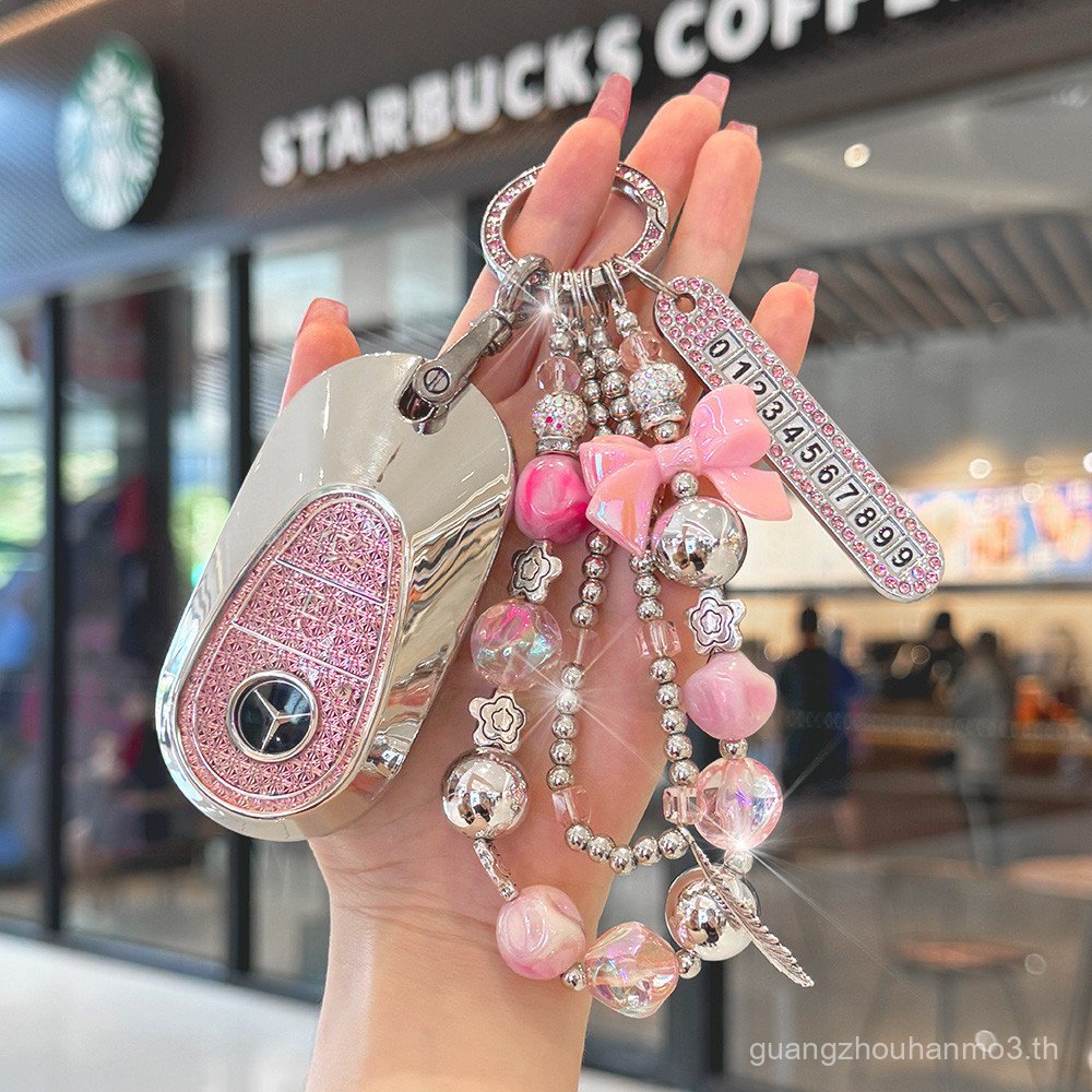 เหมาะสําหรับ Mercedes-Benz c260l ฝาครอบกุญแจ glc300l สไตล์ใหม่ e300l24 glc260 Pack c200 หัวเข็มขัดเป