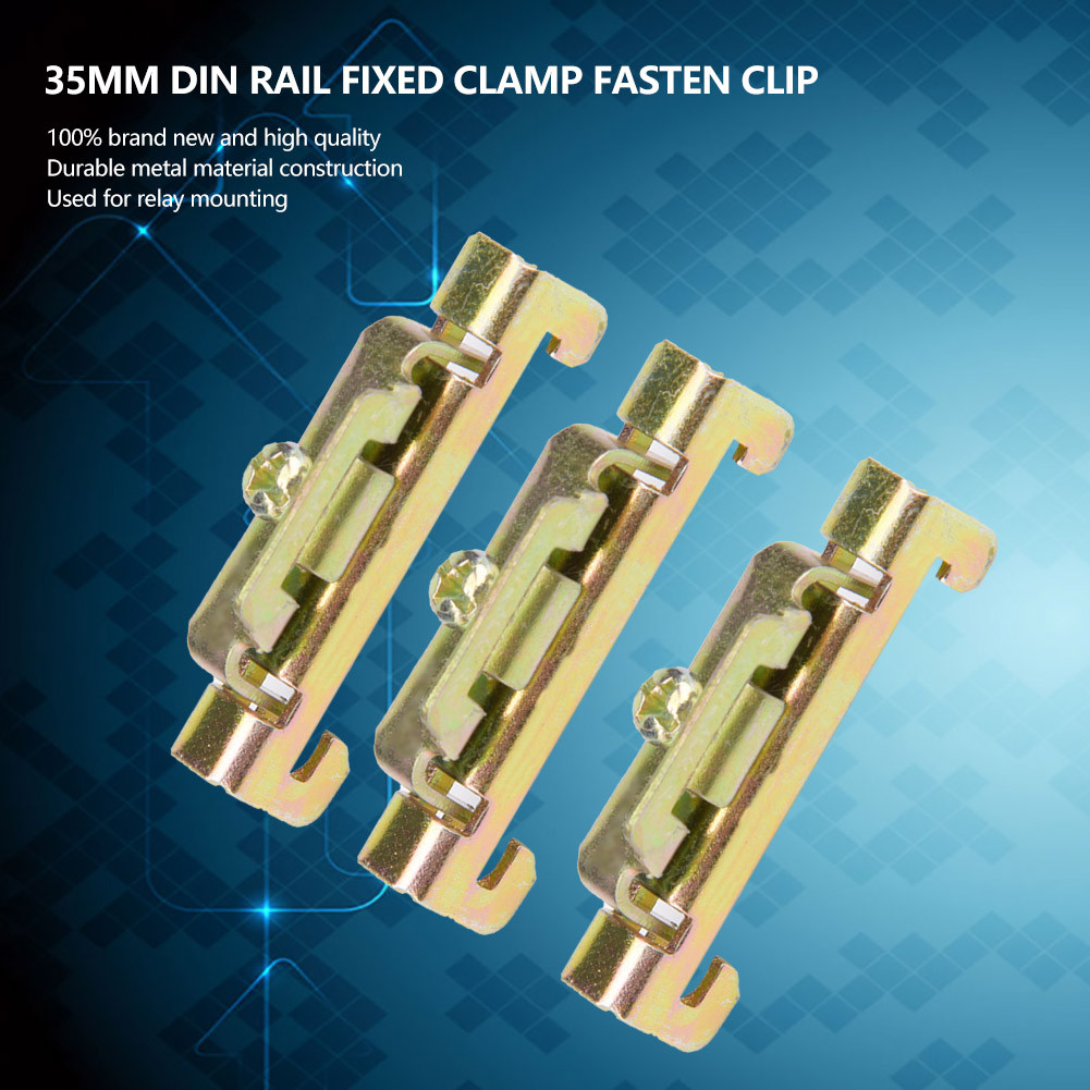 คลิปยึดแคลมป์ยึดราง DIN 35 มม. สำหรับการติดตั้งรีเลย์