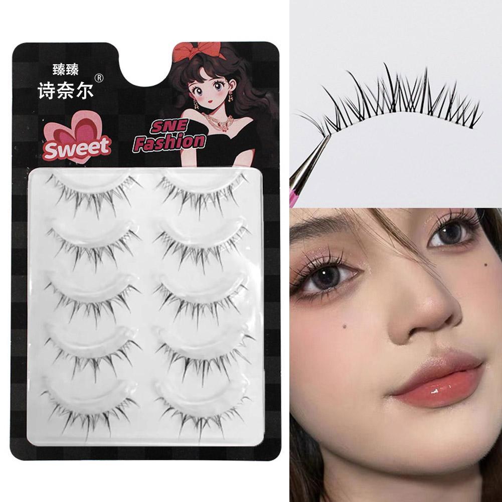 ขนตาปลอมไม่สม่ําเสมอสไตล์ไทย, Manga Fairy Lash Strips For A Dramatic & Fluffy Look, E3s8