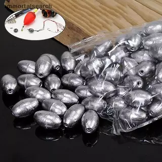 IMMO 100 ชิ้น ตะกั่วน้ำหนักสำหรับตกปลา ออกแบบทรงใบ.olive อุปกรณ์เสริมตกปลาคุณภาพดี