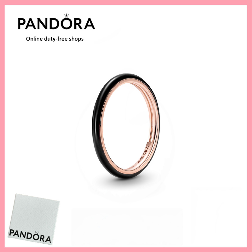 [Duty Free] เครื่องประดับเงินแท้ S925 ล่าสุด 100% ME แหวนเคลือบสีดํา 189655ค01