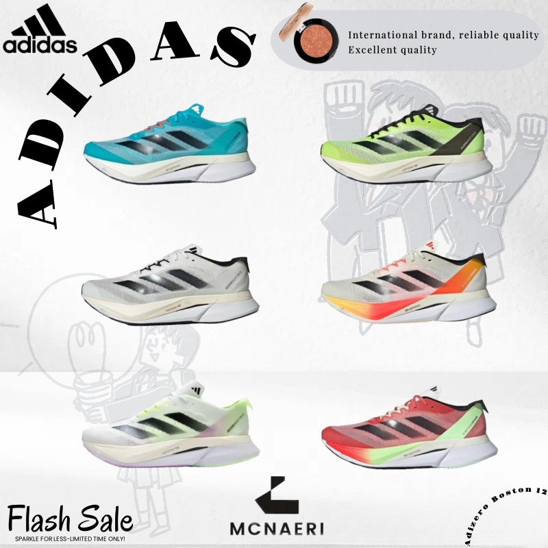 รอพรีออเดอร์/ของแท้  ADIDAS Adizero Boston 12 รองเท้าผ้าใบแฟชั่น H03612/ ID4236/IG3321 รองเท้าสำหรับ