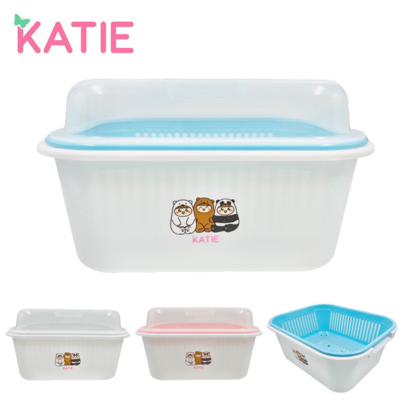 สต็อคไทย ❤️  KATIE (เคที่) 🌈 ที่คว่ำขวดนม รุ่นตระกร้า 30x37.5x21.5 ซม. ที่คว่ำแก้ว จาน และอื่นๆ