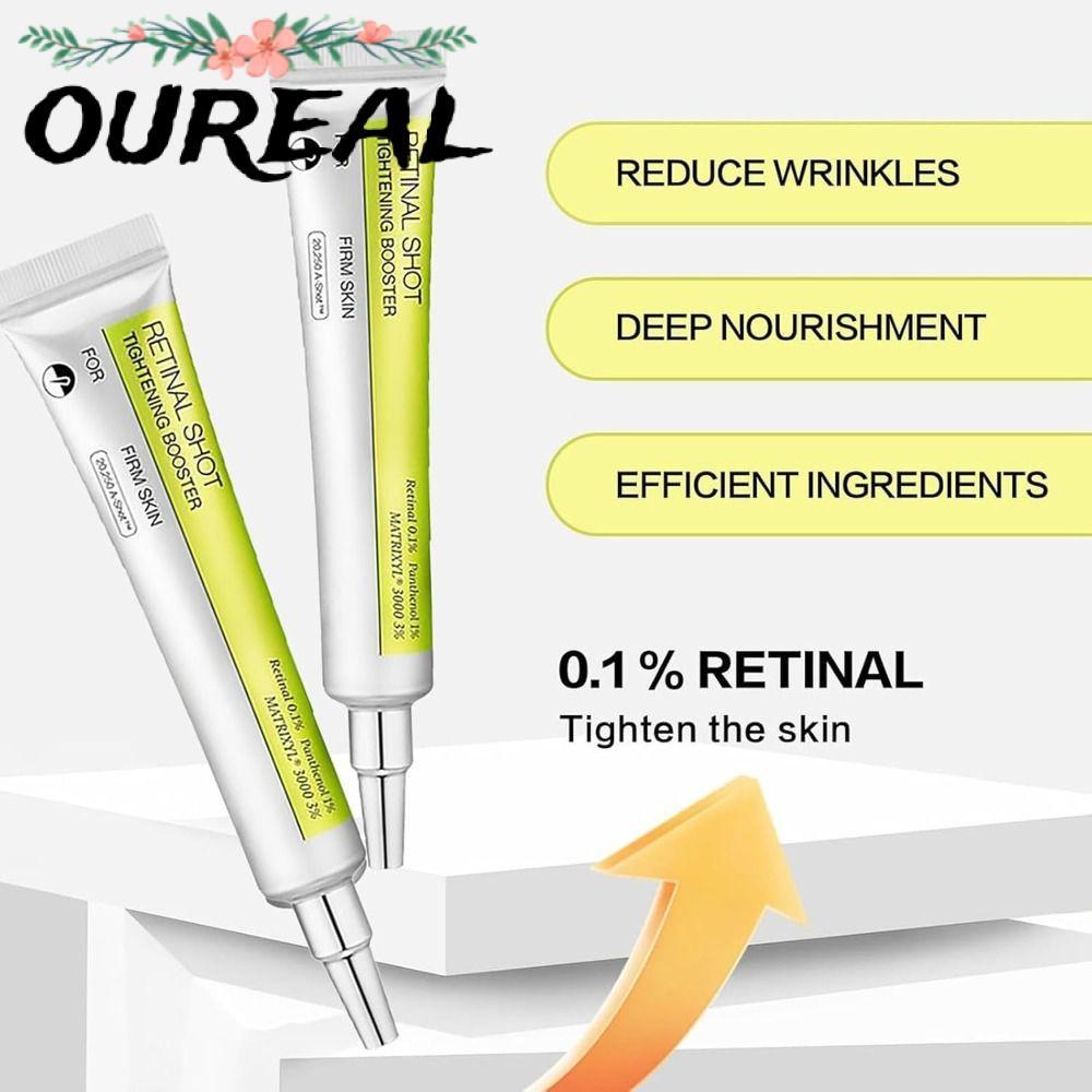 OUREAL Retinol Tightening Serum, 9-Peptide Complex Panthhenol Wrinkle Reduction Face Treatment, Anti