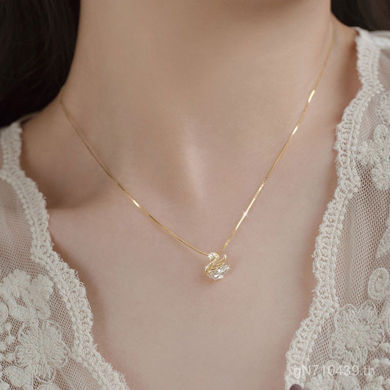 สร้อยคอมีดีไซน์ใหม่สำหรับคุณหญิง จากเงินสเตอร์ลิง S925 พร้อมให้เป็นของขวัญวันเกิดพิเศษ K3X0