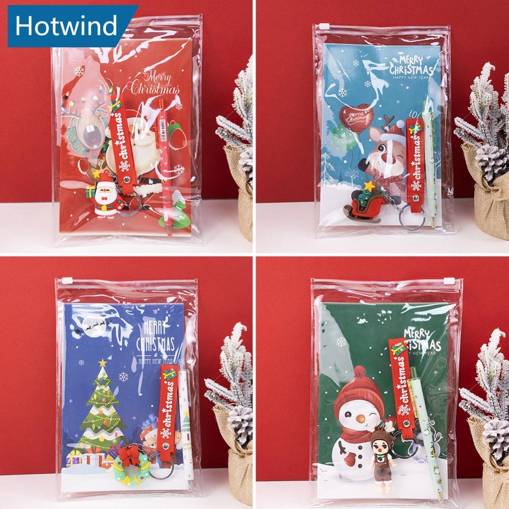 HW ของขวัญคริสต์มาสสําหรับเด็กชุดเครื่องเขียน Party Favor ดินสอพวงกุญแจโน้ตบุ๊ค Xmas School Goodie ก