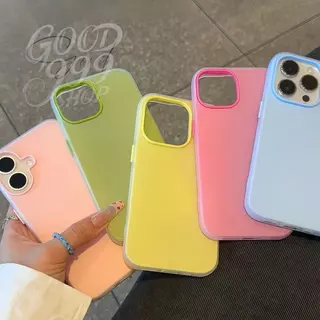 เคสโทรศัพท์แบบ 2 in 1 ซิลิโคนใส เคสเยลลี่ For iPhone 17 16 15 14 13 12 11 Pro Max X XR XS Max 7 Plus เคสไอโฟน 13 เคส#080
