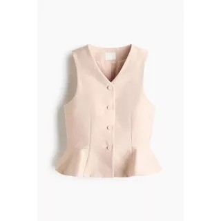 H&M(เอชแอนด์เอ็ม) เสื้อกั๊กคอวีทรงเปลมุมเอว Women V-neck peplum waistcoat 1312995_2