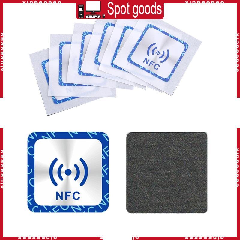 XI 6 ชิ้น Ntag213 แท็กสติกเกอร์ป้องกันโลหะ Ntag213 สติกเกอร์ 25 มม. 30 มม. สําหรับโทรศัพท์