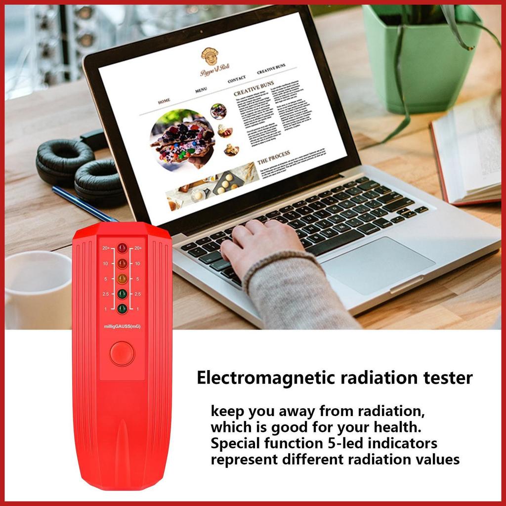 EMF Reader ที่ถูกต้อง EMF เมตรเครื่องตรวจจับรังสีแม่เหล็กไฟฟ้ามือถือแบบพกพา LCD เครื่องทดสอบรังสีสํา