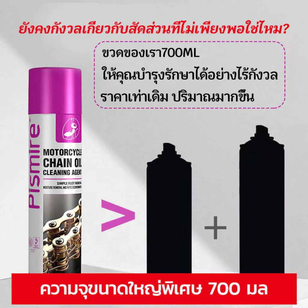 【BRT】700mlสเปรย์หล่อลื่นโซ่ สเปรย์ล้างโซ่ น้ำยาล้างโซ่ ขจัดเสียงรบกวนที่ผิดปกต หล่อลื่น ทำความสะอาด ป้องกันสนิม thumbnail 10
