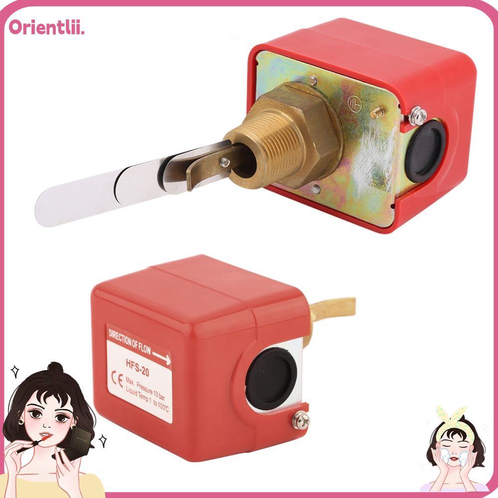 ORIENTTK Liquid Water Oil Sensor, Target 15A 250V Flow Switch, ระบบอัตโนมัติ HFS-20 SPDT R3/4 สวิตช์น้ําอุตสาหกรรม
