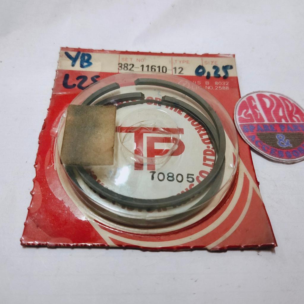 [3E Parts & Acc] LS3 L2G หนา YB100 381 Os 25 แหวนลูกสูบ Japan Rare Item